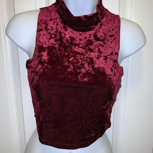 Velvet crop top
